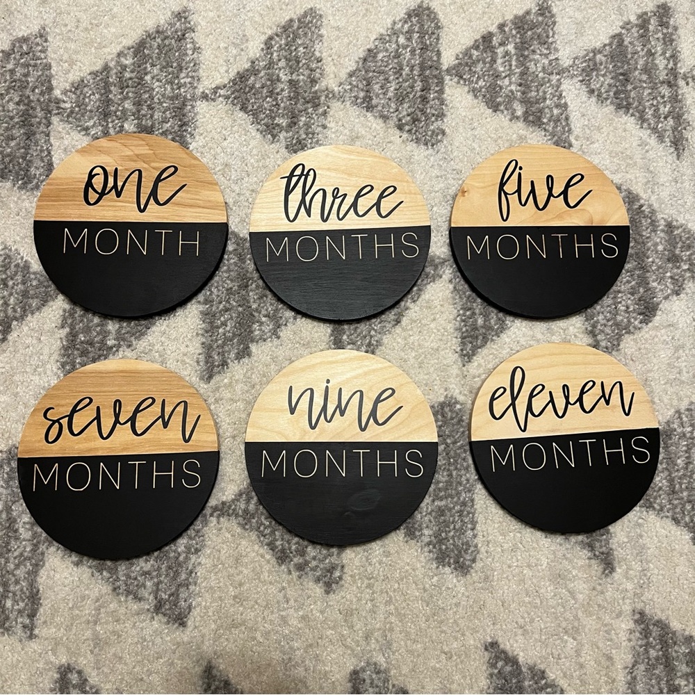 Handmade Wooden Milestone Signs - Baby/Nursery